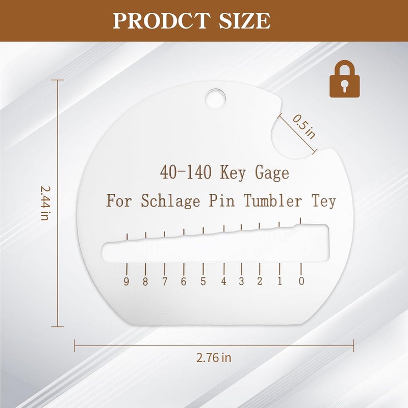ETZ Store 40-104 Key Pin Gauge for Schlage, Professional Measuring Tool, Fit for All Schlage Keys, Accurate Pin Measurement - Image 2